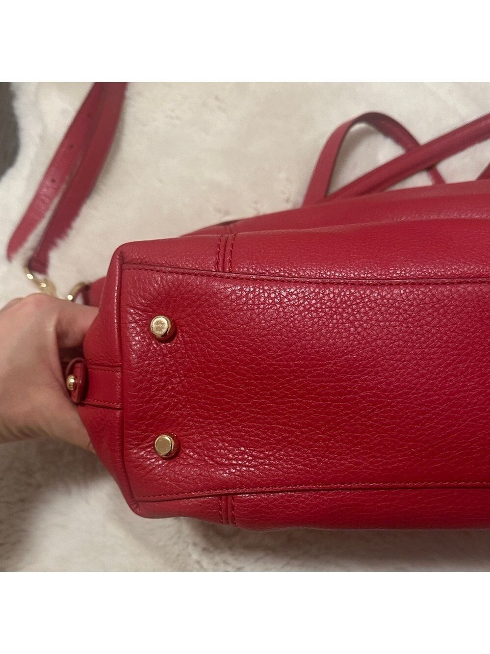 Coach Red Leather Shoulder Bag - Picture 4 of 6